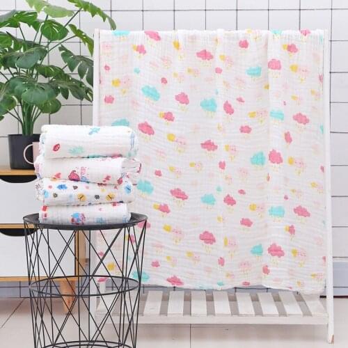 100% Gauze Baby Bath Towels Kid Bath Towels Infant Baby Toallas Baby Stuff For Newborns Baby Blanket Quilts Newborn baby Holding
