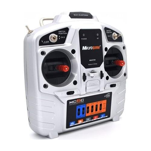 Microzone MC6C 2.4G 6CH PWM SBUS Radio Transmitter with MC6RE/MC7RB Receiver for RC Fixed Wing Model Airplane UAV Vehicle Ship