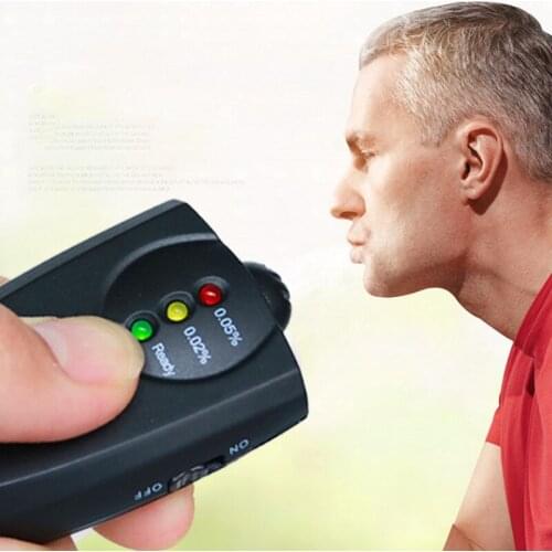 Mini Security Gas Alarm Detector Alcohol Tester Breathalyzer Portable Battery Powered Alcohol Sensor Police Heldhand Sensor