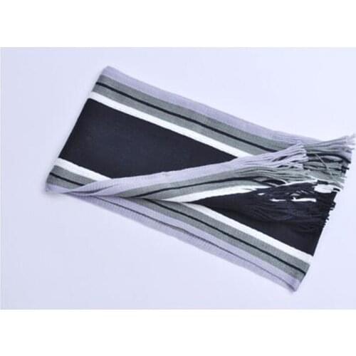 Hot new mens new scarf black gray red tassel winter warm scarf fashion brand quality striped men elegant comfortable warm scarf