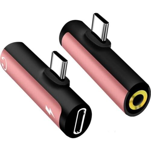 Newest 2 In 1 Type C To 3.5mm Jack Earphone Charge Converter Type-C Audio Adapter For Samsung Xiaomi Huawei In Stock Hot