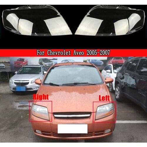 Car Front Headlight Cover Glass Lamp Transparent Lampshade Shell Auto Lens Shell Bright Caps For Chevrolet Aveo 2005-2007