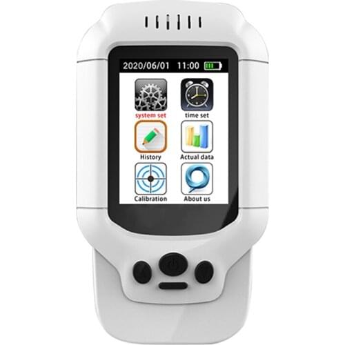 Portable PM2.5 PM1.0 PM10 Temperature Humidity TVOC Air Quality Monitor 2.8 Inch LCD Screen Smart Ozone Gas Detector