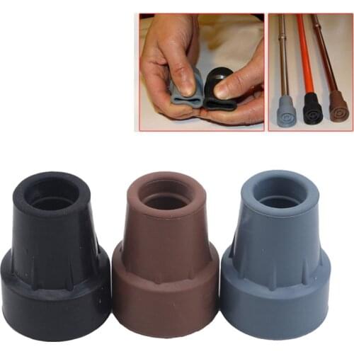 1pc 19mm Rubber Trekking Pole Cap Walking Stick Crutch Ferrule Non-slip Foot Cover For Trekking Pole Cane Crutch Chairs