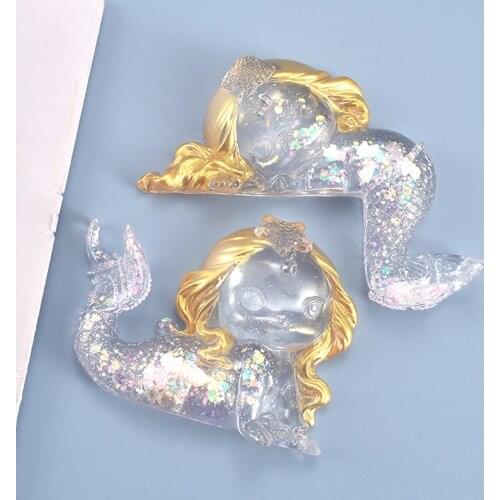 DIY Crystal Shell Mermaid Type Switch Sticker Epoxy Mold Starfish Shell Mermaid Type Switch Sticker Silicone Mold Decoration