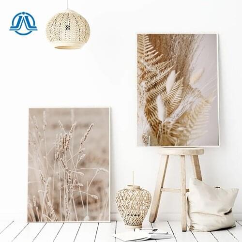Scandinavian Decoration Poster Grass Nature Landscape Canvas Print Nordic Wall Art Painting Decorative Pictures Home Room Decor