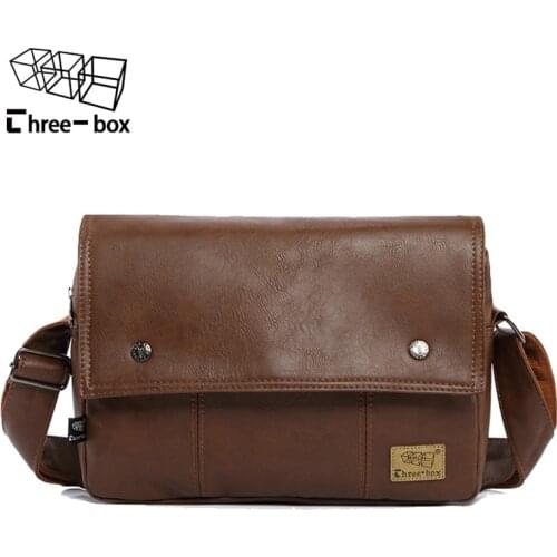 Three-box 2020 Brand Fashion Designers Mens Soft Leather Messenger Bags Vintage Shoulder Bag Man Casual Crossbody Bag Bolsas