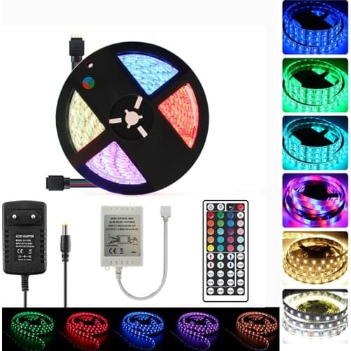 5050 5M RGBWW RGBW RGB 12V LED Strip Light Waterproof 60Led/m Flexible IR Remote Controller RBG Tape Neon Light LED Strip 12V