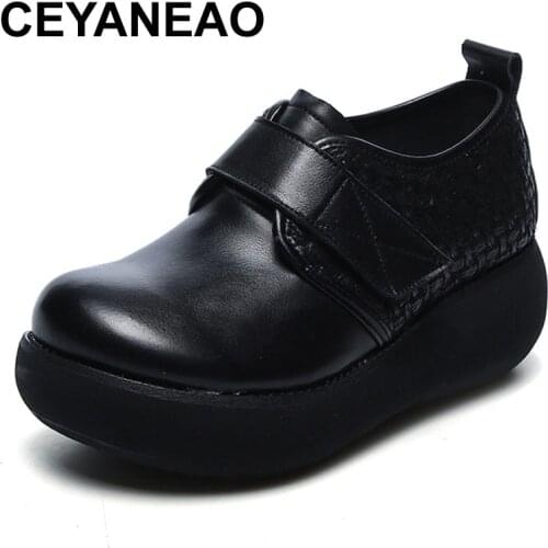 CEYANEAO 2020 Women Platform Shoes Woman Moccasin Breathable Platform Flat Shoes Women Slip On Ladies Shoes Moccasins