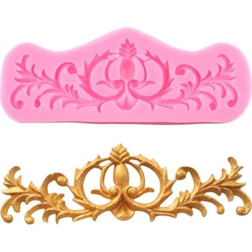 European Baroque Relief Silicone Mold Resin Clay Candy Molds Chocolate Making Moulds Cake Border Fondant Cake Decorating Tools
