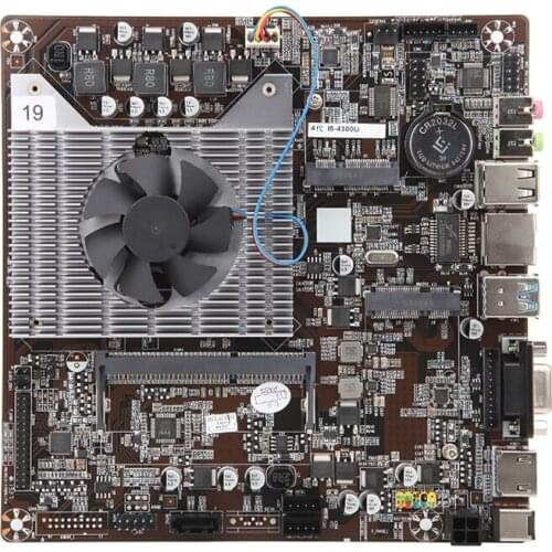Embedded Computer Industrial Control Motherboard for Core I3-4100U DDR3 SATA RAM Thin ITX All-In-One Motherboard