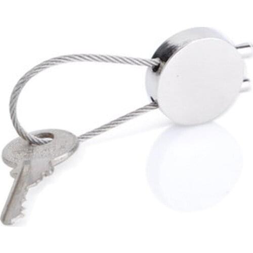 High quality round keychain key ring steel wire key chain circular keychain creative portachiavi chaveiro llaveros hombre