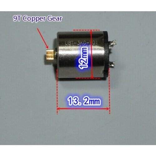 1213 Mini 12mm*13mm Coreless DC Motor 3V 5V 6V 8V 21000RPM High Speed Motor with 9T gear shaft DIY Servo Robot