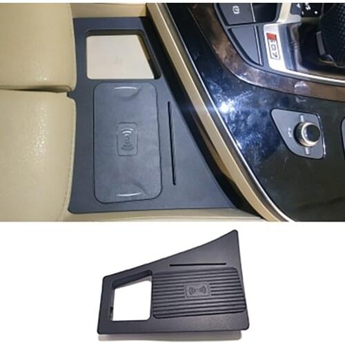 For Audi Q7 2016 2017 2018 2019 car accessories 15W fast QI wireless charger phone adapter charging plate phone holder
