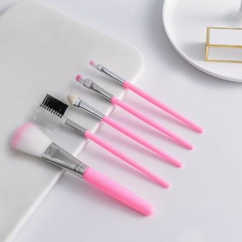 5Pcs/Lot Eye Shadow Foundation Eyebrow Eyeliner Eyelash Lip Brush Makeup Brushes Multiuseful Makeup Brush Tools Set Accessories