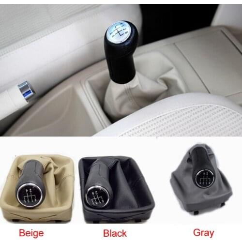 5 Speed Car Gear Shift Knob With Gaitor Boot Cover For Volkswagen VW Polo 9N 9N2 2002 2003 2004 2005-2009