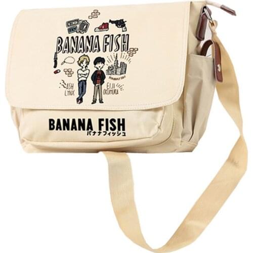 BANANA FISH Cartoon Women Shoulder Bags Canvas School Bags Ash Lynx Cosplay Messenger Bag Anime Crossbody Bag Bookbag
