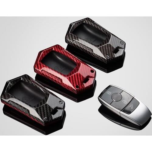 Real Carbon Fiber Car Key Case Cover For Mercedes benz W177 W205 W213 W222 2018 A C S GLS Class E class
