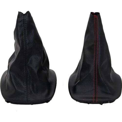 Black red line Car Gear Shift Knob With Gaitor Boo For VW Passat B5 1996 1997 2001 2002 2003 2004 2005