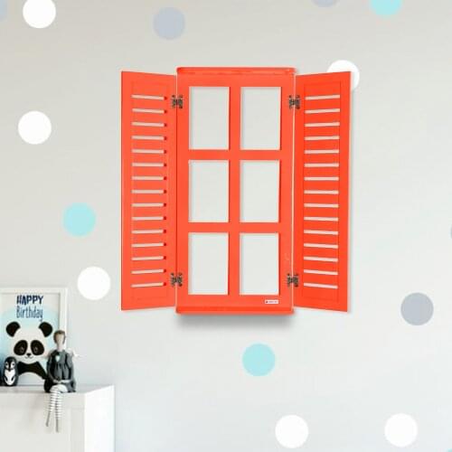 Wooden Blinds Decorative Blinds Wall Shelf Flowerpot Wall Decor Window Model Decorative Window Pattern Home Decoration Garden