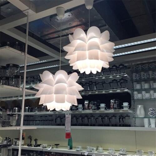 DIY Creative Lotus Flowers Pendant Lamp Modern Brief Bedroom Living Room Restaurant Pendant Lights Study Corridor Hanging Lamp