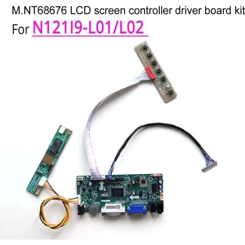 For N121I9-L01/L02 MNT68676 screen drive controller board LCD panel monitor 12.1" 1280*800 LVDS 20-Pin CCFL VGA DVI DIY kit