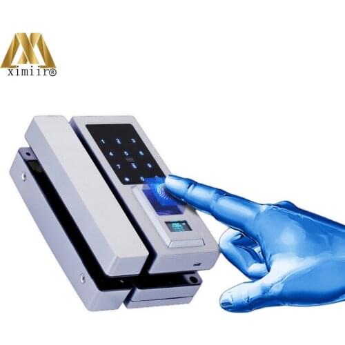 New Arrival Glass Door Lock Office Keyless Electric Fingerprint Lock XM-Q1 With Touch Keypad Smart Fingerprint Door Lock