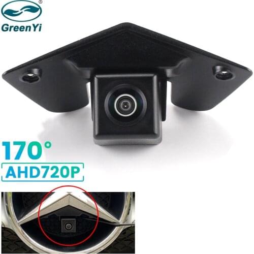 GreenYi HD 170° Car Front View Camera For Benz Mercedes Vito Viano A B C E G GL SLK GLK SL Logo Mark Fisheye Len AHD 720P Camera