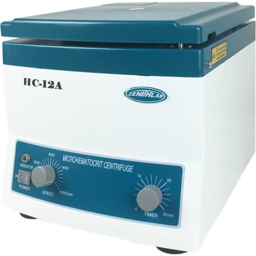 Blood centrifuge Hematocrit centrifuge High speed separator 12000 RPM, stepless speed regulation HC-12A