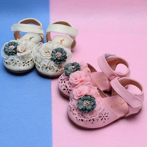 Summer Girls Shoes Cover Toe Sandals For Baby Girl Shoe Flowers Princess Shoes Baby Toddler Sandal For Kids Shoe