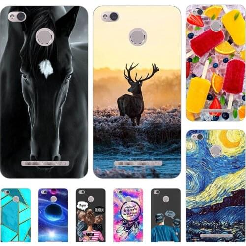 Fashion Bumper Cute Case For Xiaomi Redmi 3 Pro/ Redmi 3S 3X 5.0" Hard Matte Cat Horse Flower Cover Back Shell