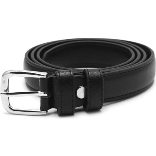 Fashion Female Antique Black Belt Metal Buckle Jeans Woman Faux Leather Belt