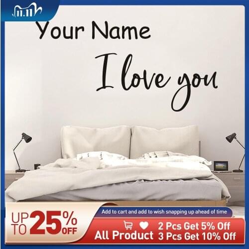 Cartoon Custom Name Wall Art Decal Wall Stickers Pvc Material For Kids Room Decoration Home Party Decor Wallpaper