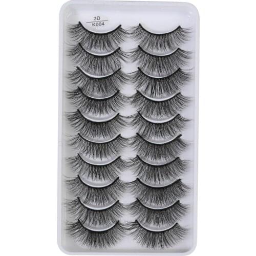 NEW 10 Pairs Fake Eyelashes 100% Mink Eyelashes Mink Lashes Natural Dramatic Volume Eyelashes Extension False Eyelashes