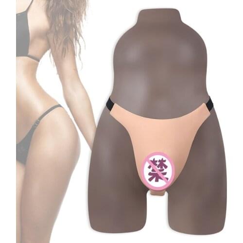 New Flake Crossdresser Pants Silicone Thongs Pseudo-girls CD Crossdressing Covers Lower Body Free Shipping