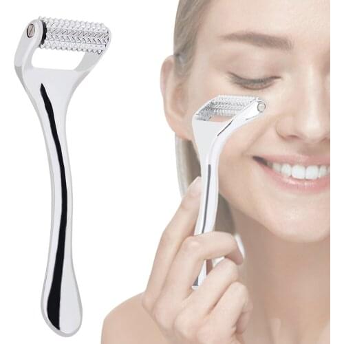 New Face Roller Zinc Alloy Derma Roller Painless Micropin Facial Manual Massager Skin Care Tool Wrinkle Remover Body Treatment