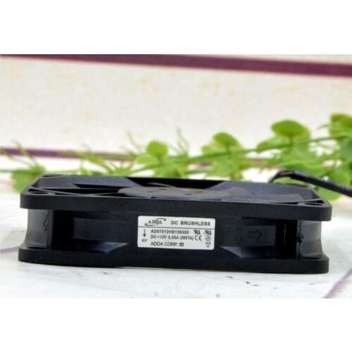 Original ADDA AD07012HB159300 095T 7CM 70*70*15MM DC 12V 0.35A double projector cooling fan