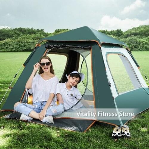 3-4 persons/5-8 persons Fully automatic tents Four seasons tents sunscreen and rainproof outdoor camping tents camping tents