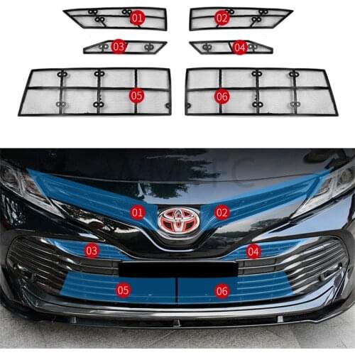 Plastic Car Insect Screening Mesh Front Center Grille Insert Net Car Accessories Styling For Toyota Camry LE /XLE 2018 2019 2020