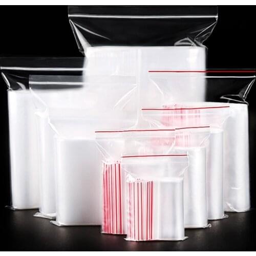 100Pcs Transparent Self Sealing Plastic Bags Food storage bags Gifts Candy Bag Pouch Jewelry Reclosable Plastic Self Sealed Bag