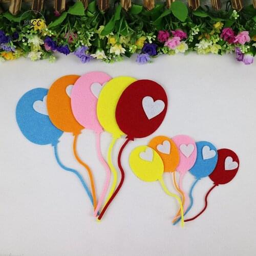 Wall Paste NonWoven Felt Fabric Colorful Balloon Kindergarten School Home Kids DIY Crafts Color Blackboard Layout Decoration