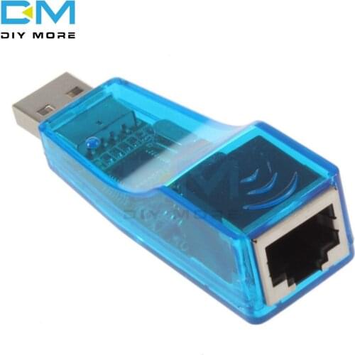 USB 2.0 To LAN RJ45 Ethernet 10/100Mbps Network Card Adapter For Win7 For Win8 For Android Tablet PC Blue