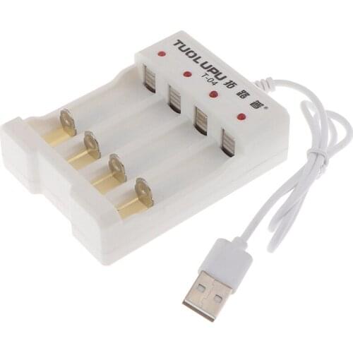 Universal Rechargeable Battery Quick Charge Adapter USB 4 Slots Output Battery Charger Battery Charging Tool For AA/AAA