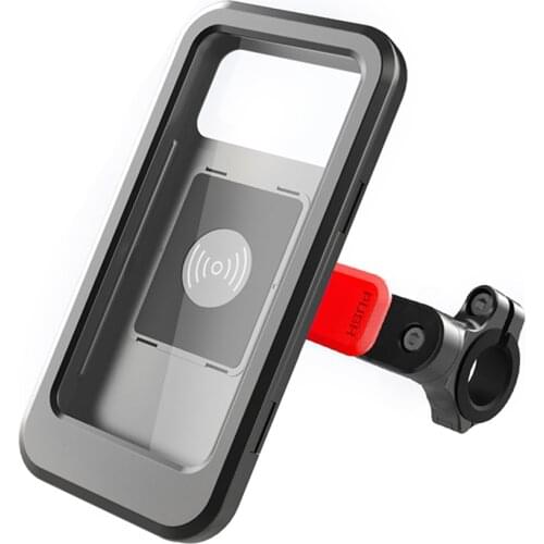 Bicycle Scooter Motorcycle Handlebar Mobile Phone Case Holder Waterproof Bike Wireless Charging Riding Phone Bracket Support Bag