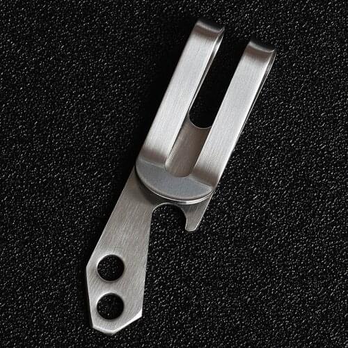 High QualitId stainless steel Wallet Opener Keychain Three In One Solid card wallet cash clip credit card holder