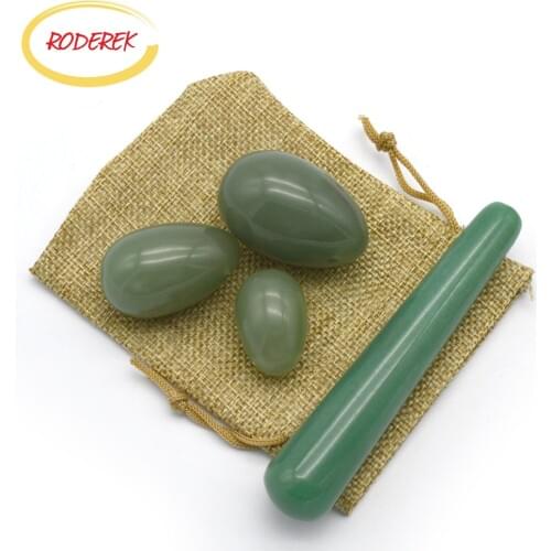 Stone Yoni Egg Natural Jade Egg Set For Pelvic Muscle Wand Massaegr Kegel Exercise Health And Wellness