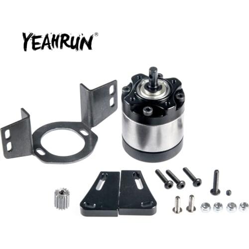 YEAHRUN Metal 1:5 Planetary GearBox Transmission Case for RC4WD D90 1/10 RC Crawler Truck Car Upgrade Parts