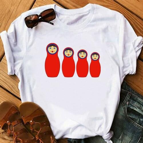Cartoon T-shirt Womens High quality printing T-shirt Short sleeve Clothes TX8254