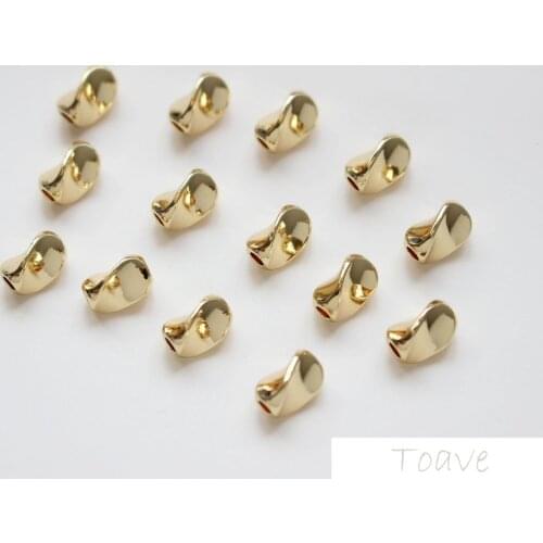 10pcs Copper Beads Straight Beads Reverse DIY Copper Accessories