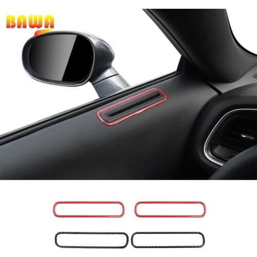 BAWA 2Pcs Car Inner Door Vent Decoration Sticker Interior Parts Mouldings For Dodge Challenger 2015+ Car Accessories